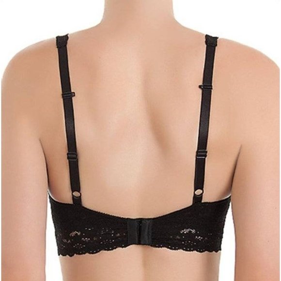 WACOAL Halo Soft Unpadded Lace Wireless Convertible Bra Black #811205 32 NEW - Picture 5 of 12